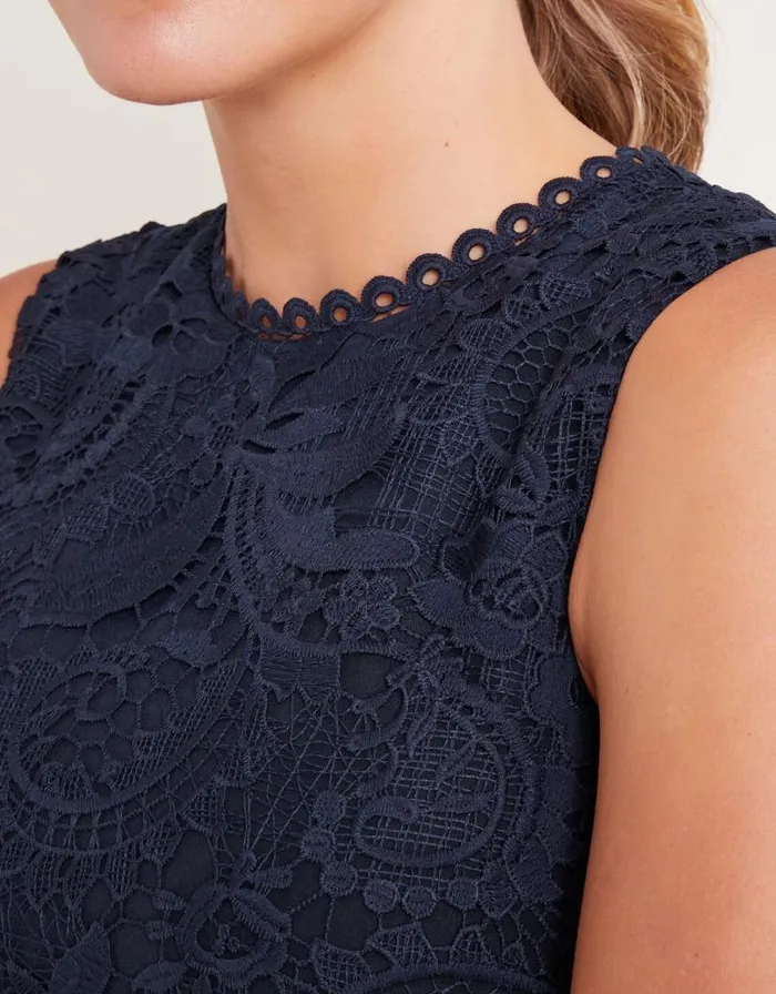 Monsoon Gianna Sleeveless Lace Midi Dress Blue Women Occasionwear Monsoon Gianna Sleeveless Lace Midi Dress Blue Women Occasionwear