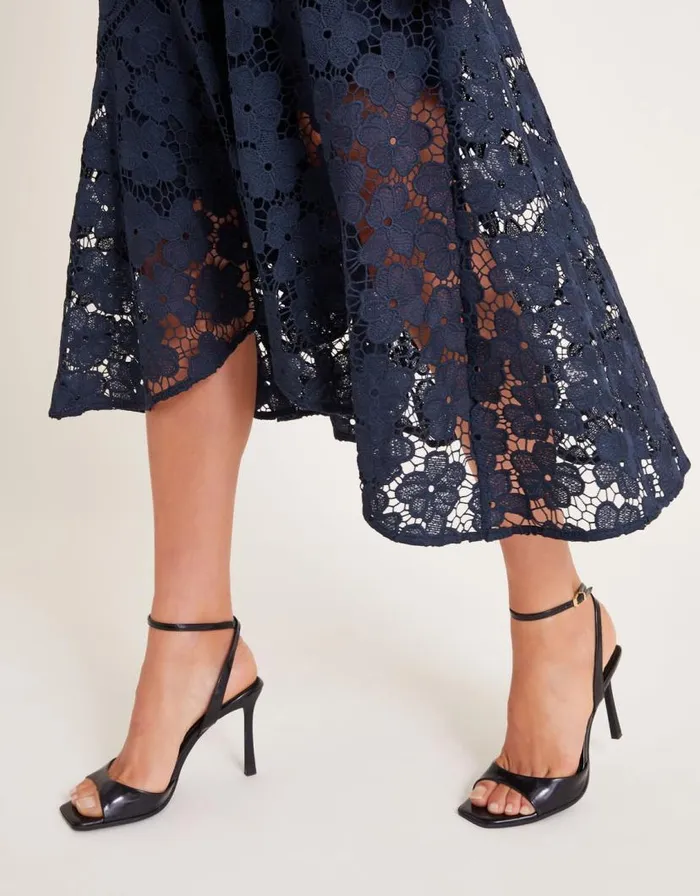 Monsoon Gianna Sleeveless Lace Midi Dress Blue Women Occasionwear Monsoon Gianna Sleeveless Lace Midi Dress Blue Women Occasionwear