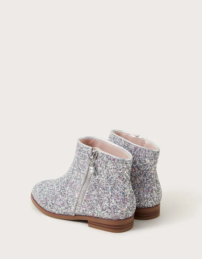 Monsoon Glitter Chelsea Boots Silver Children Girls039 Shoes and Sandals Monsoon Glitter Chelsea Boots Silver Children Girls039 Shoes and Sandals