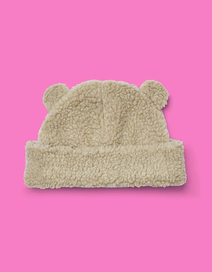 Monsoon Liewood Bibi Pile Beanie With Ears Cream Children Hats and Sunglasses
