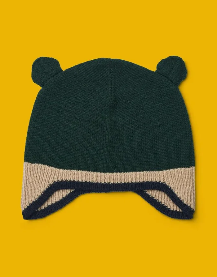 Monsoon Liewood Milan Beanie With Ears Green Children Hats and Sunglasses