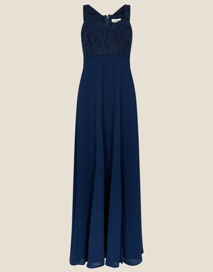 Monsoon Lori Lace Maxi Dress Blue Women Occasionwear Monsoon Lori Lace Maxi Dress Blue Women Occasionwear
