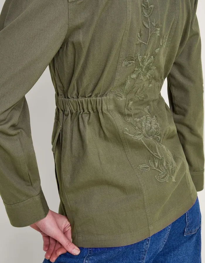 Monsoon Lyria Embroidered Jacket Green Women Casualwear Monsoon Lyria Embroidered Jacket Green Women Casualwear