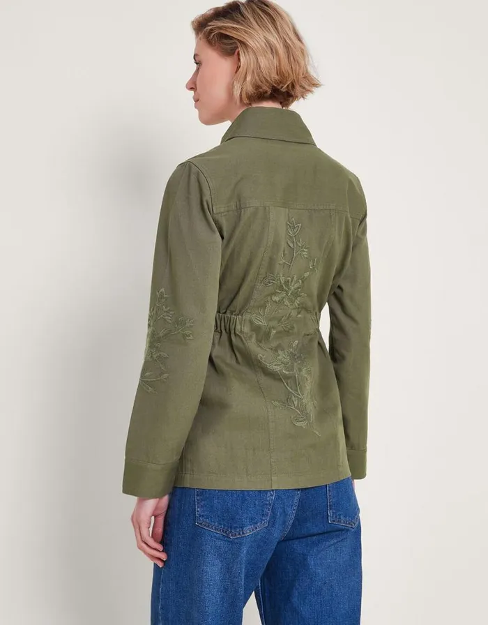 Monsoon Lyria Embroidered Jacket Green Women Casualwear Monsoon Lyria Embroidered Jacket Green Women Casualwear