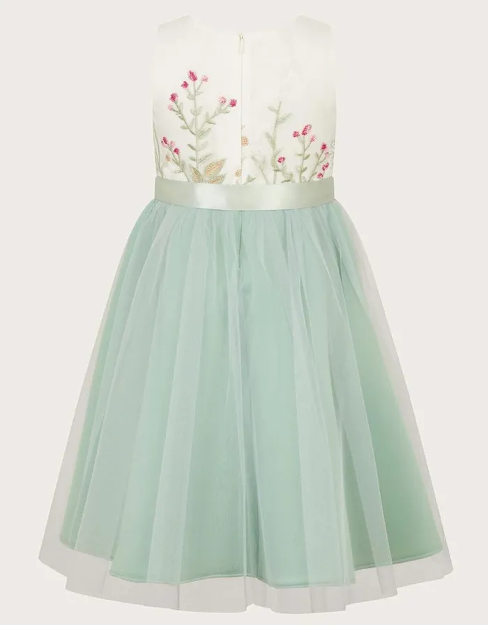 Monsoon Maya Scuba Embroidered Dress Green Children Dresses Monsoon Maya Scuba Embroidered Dress Green Children Dresses