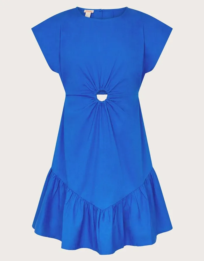 Monsoon ORing CutOut Dress Blue Children Dresses