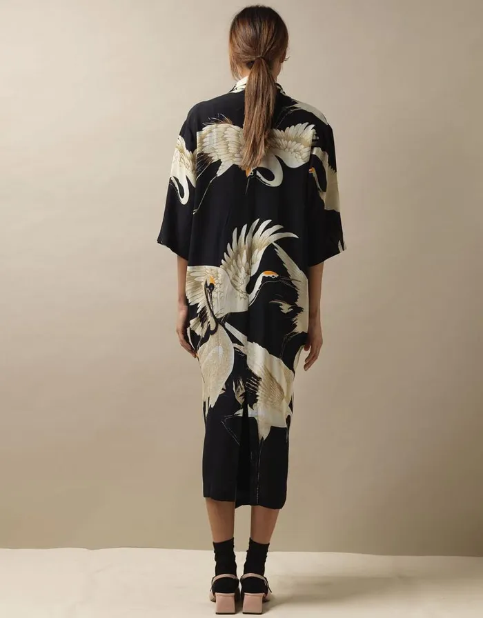 Monsoon One Hundred Stars Stork Print Dress Black Women Summer Dresses Monsoon One Hundred Stars Stork Print Dress Black Women Summer Dresses