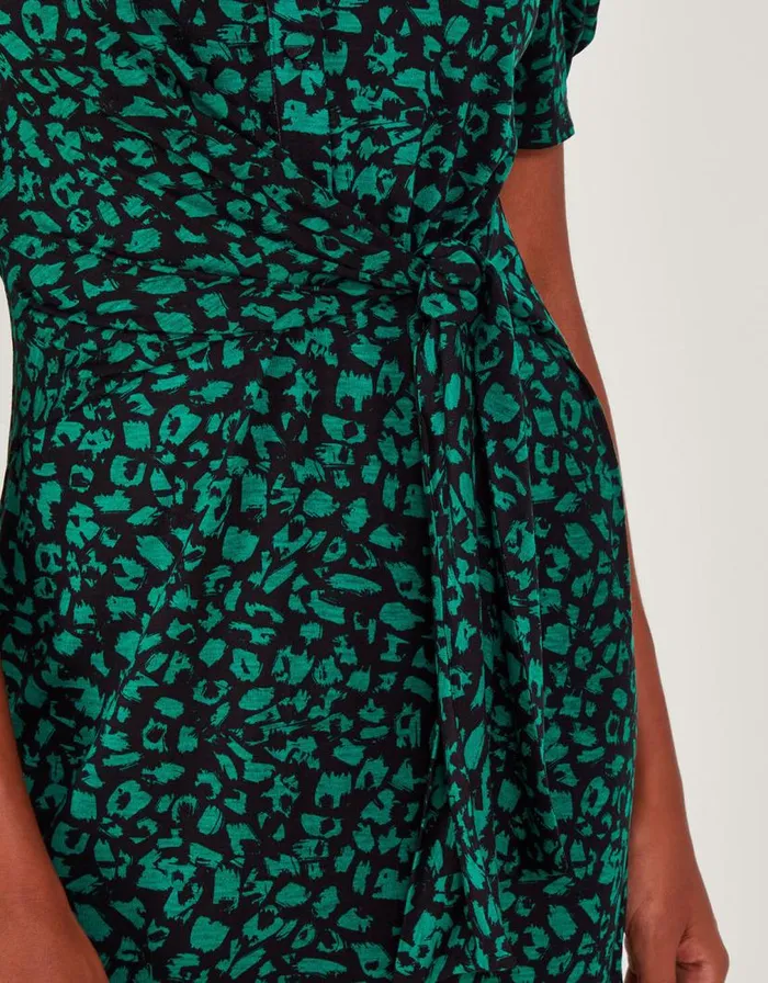 Monsoon Pip Print Tie Dress Black Women Jersey Dresses Monsoon Pip Print Tie Dress Black Women Jersey Dresses