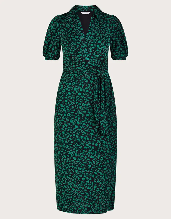 Monsoon Pip Print Tie Dress Black Women Jersey Dresses Monsoon Pip Print Tie Dress Black Women Jersey Dresses