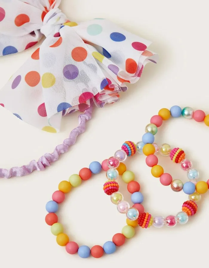 Monsoon Polka Dot Headband And Bracelets Children Girls039 Hair Accessories Monsoon Polka Dot Headband And Bracelets Children Girls039 Hair Accessories