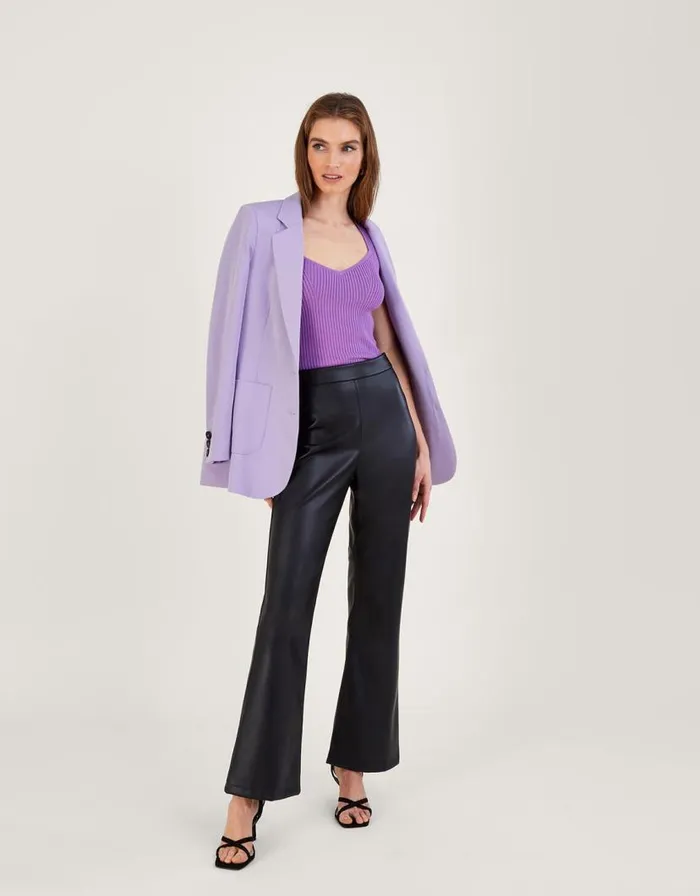 Monsoon Rib Cap Sleeve Top With LENZING ECOVERO Women Knitwear Monsoon Rib Cap Sleeve Top With LENZING ECOVERO Women Knitwear