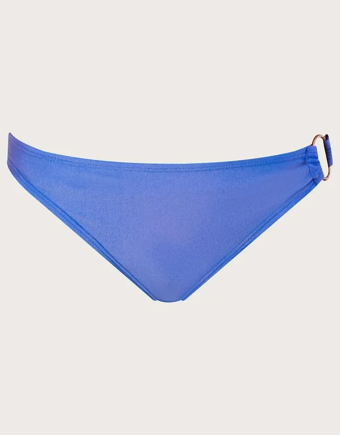 Monsoon Ring Detail Plain Bikini Bottoms Blue Women Beachwear and Swimwear Monsoon Ring Detail Plain Bikini Bottoms Blue Women Beachwear and Swimwear