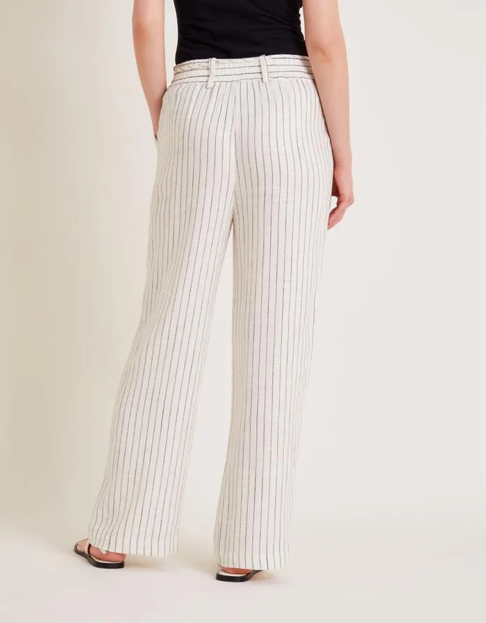 Monsoon Sara Stripe Trousers Ivory Women Trousers and Jeans Monsoon Sara Stripe Trousers Ivory Women Trousers and Jeans