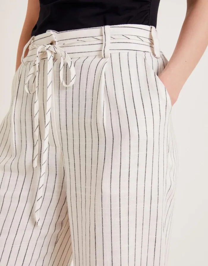 Monsoon Sara Stripe Trousers Ivory Women Trousers and Jeans Monsoon Sara Stripe Trousers Ivory Women Trousers and Jeans