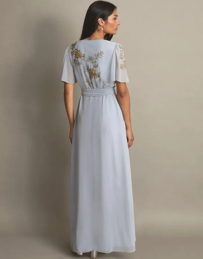 Monsoon Sarah Embellished Wrap Dress Women Occasionwear Monsoon Sarah Embellished Wrap Dress Women Occasionwear