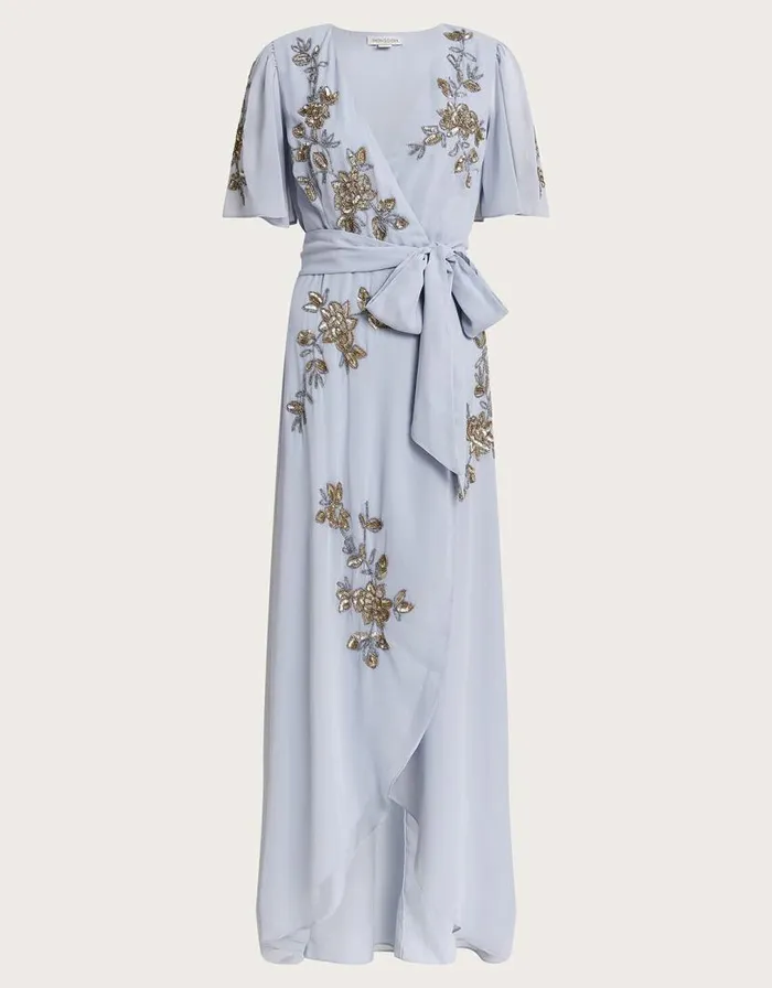 Monsoon Sarah Embellished Wrap Dress Women Occasionwear Monsoon Sarah Embellished Wrap Dress Women Occasionwear