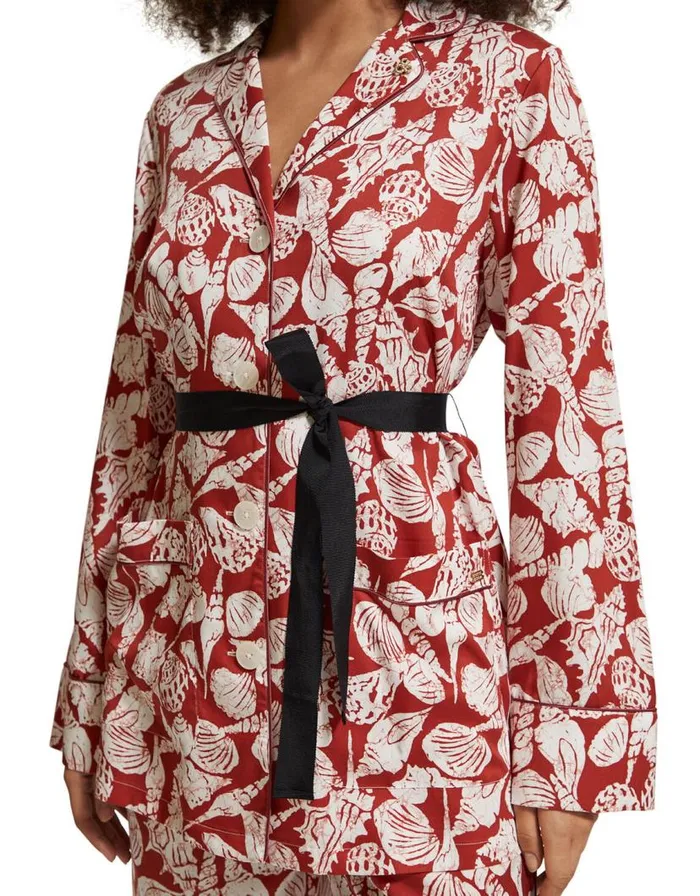 Monsoon Scotch And Soda Shell Print Tie Top Red Women Jackets Monsoon Scotch And Soda Shell Print Tie Top Red Women Jackets