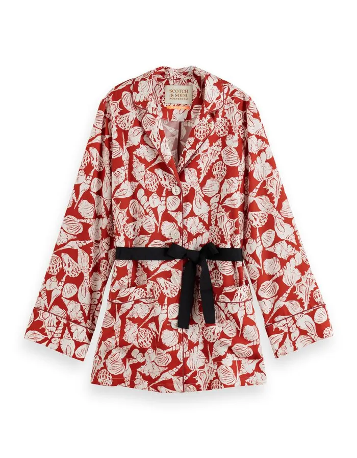 Monsoon Scotch And Soda Shell Print Tie Top Red Women Jackets Monsoon Scotch And Soda Shell Print Tie Top Red Women Jackets