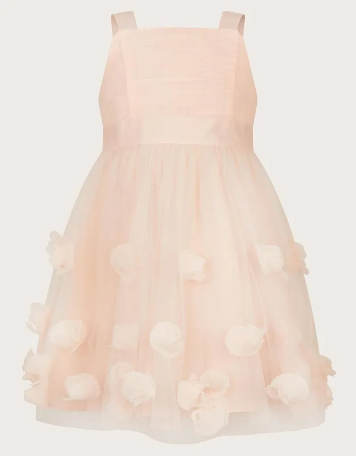 Monsoon Serenata Rose 3D Dress Pink Children Dresses Monsoon Serenata Rose 3D Dress Pink Children Dresses
