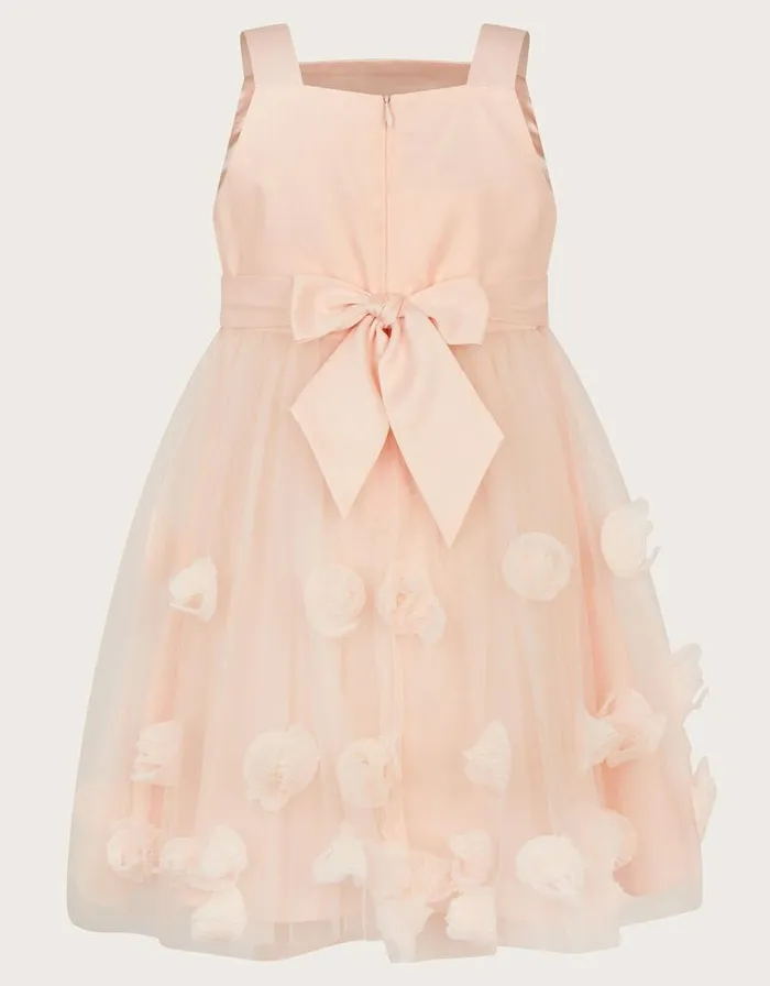 Monsoon Serenata Rose 3D Dress Pink Children Dresses Monsoon Serenata Rose 3D Dress Pink Children Dresses