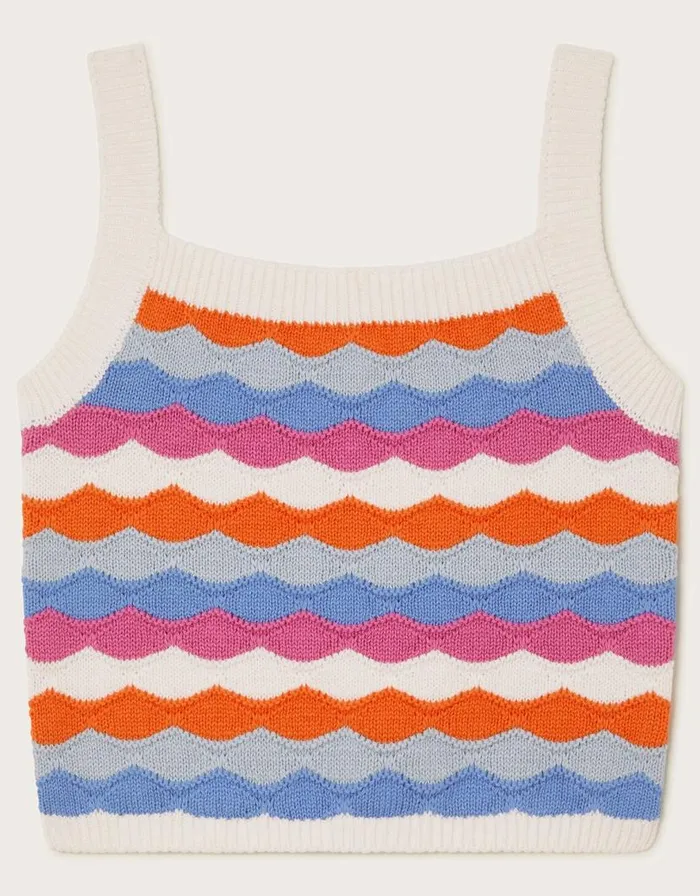 Monsoon Stripe Knit Top Multi Children Tops and Tshirts Monsoon Stripe Knit Top Multi Children Tops and Tshirts