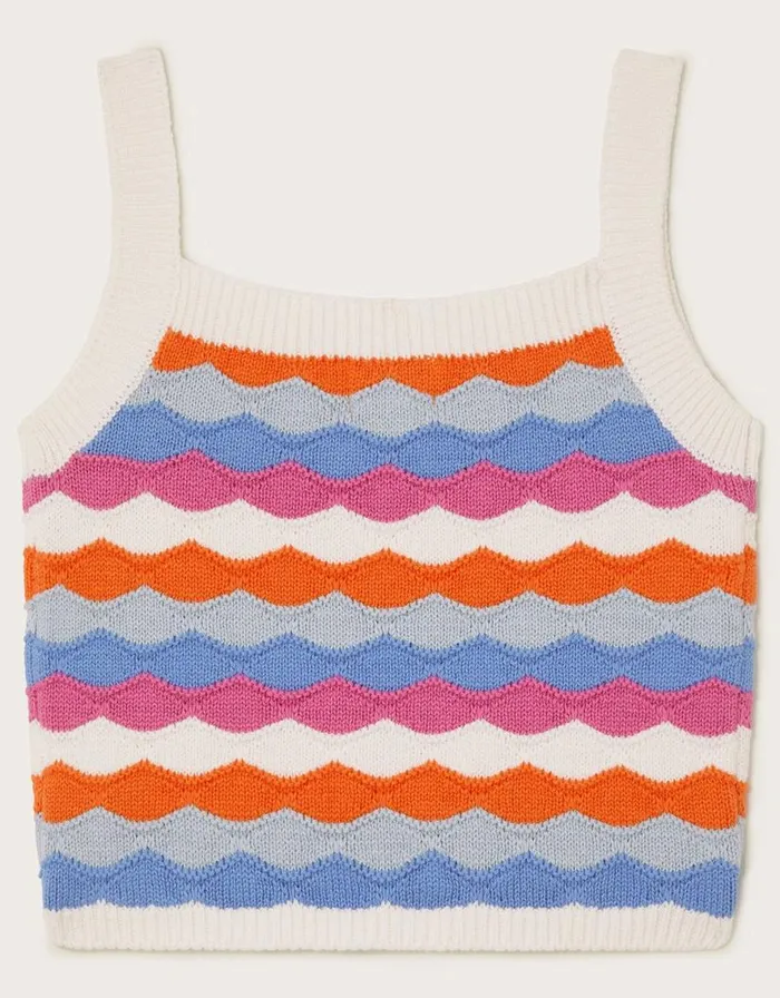 Monsoon Stripe Knit Top Multi Children Tops and Tshirts Monsoon Stripe Knit Top Multi Children Tops and Tshirts