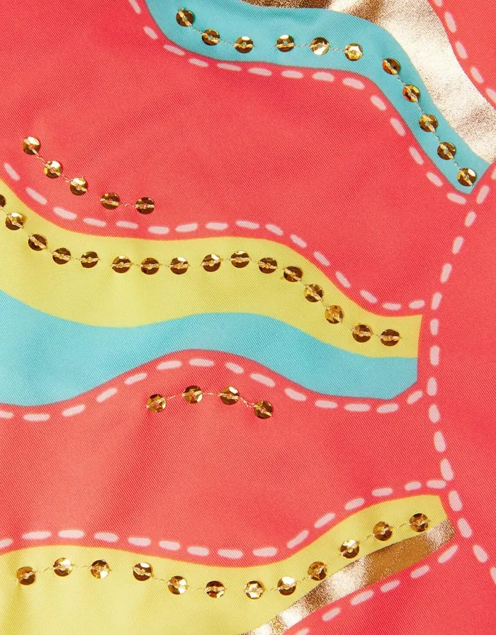 Monsoon Sunshine Sequin Swimsuit Orange Children Beachwear and Swimwear Monsoon Sunshine Sequin Swimsuit Orange Children Beachwear and Swimwear