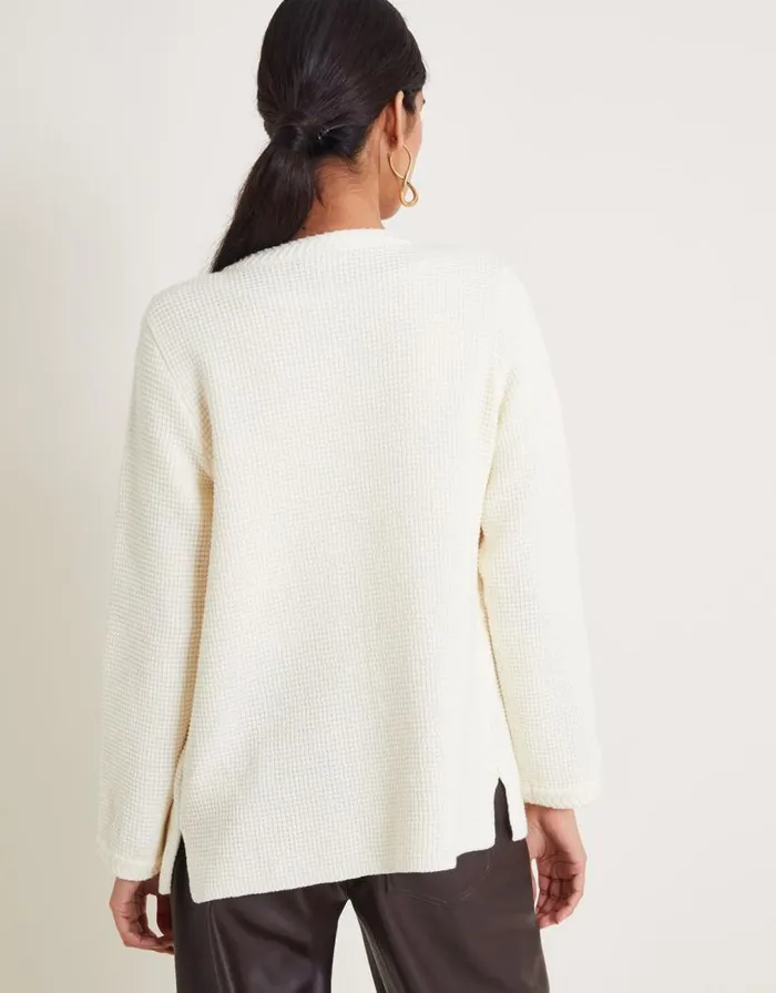 Monsoon Tabby Textured Open Front Cardigan Ivory Women Cardigans Monsoon Tabby Textured Open Front Cardigan Ivory Women Cardigans