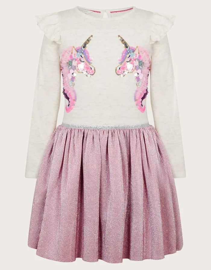 Monsoon Unicorn Metallic LongSleeve Disco Dress Pink Children Dresses Monsoon Unicorn Metallic LongSleeve Disco Dress Pink Children Dresses