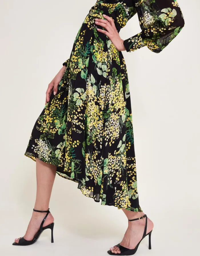 Monsoon Valeria Print Dress Black Women Occasionwear Monsoon Valeria Print Dress Black Women Occasionwear