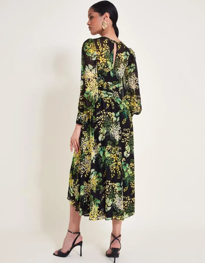 Monsoon Valeria Print Dress Black Women Occasionwear Monsoon Valeria Print Dress Black Women Occasionwear