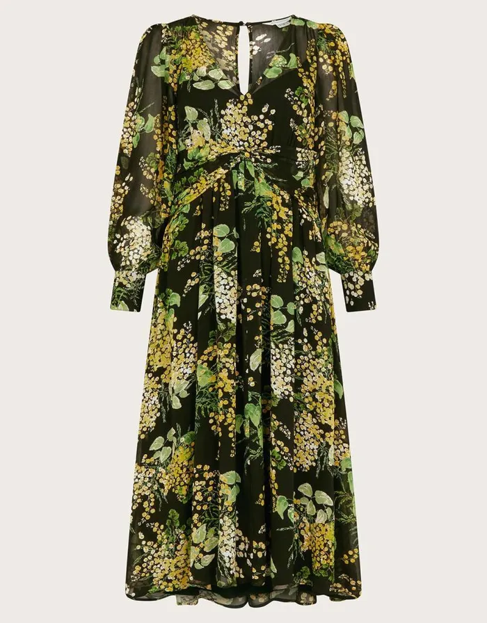 Monsoon Valeria Print Dress Black Women Occasionwear Monsoon Valeria Print Dress Black Women Occasionwear