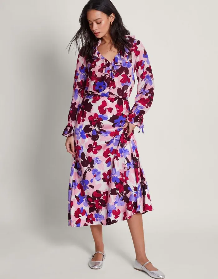 Monsoon Vittoria Floral Print Blouse Pink Women Tops and Blouses Monsoon Vittoria Floral Print Blouse Pink Women Tops and Blouses