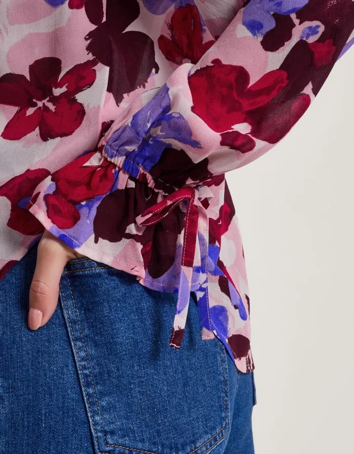 Monsoon Vittoria Floral Print Blouse Pink Women Tops and Blouses Monsoon Vittoria Floral Print Blouse Pink Women Tops and Blouses