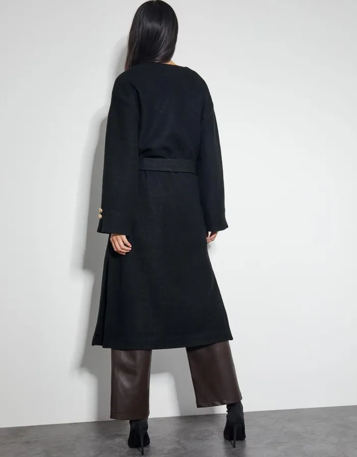 Monsoon Wendy Open Front Knit Coat Black Women Tops and Blouses Monsoon Wendy Open Front Knit Coat Black Women Tops and Blouses
