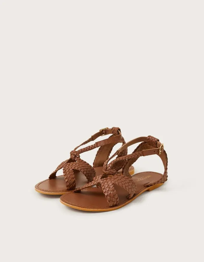 Monsoon Woven Leather Sandals Tan Women Sandals Monsoon Woven Leather Sandals Tan Women Sandals