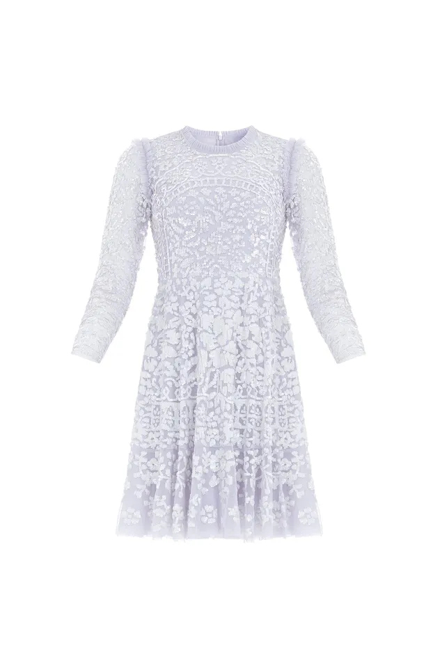 Needle and Thread Amaryllis Mini Dress Blue Women Embellished Dresses