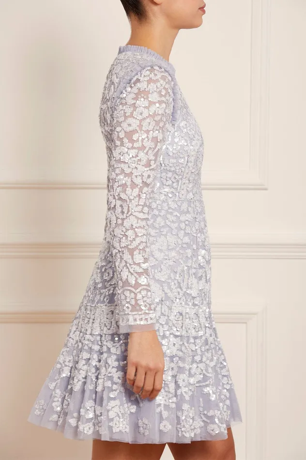 Needle and Thread Amaryllis Mini Dress Blue Women Embellished Dresses
