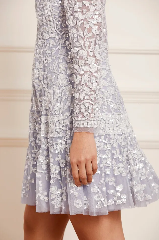 Needle and Thread Amaryllis Mini Dress Blue Women Embellished Dresses