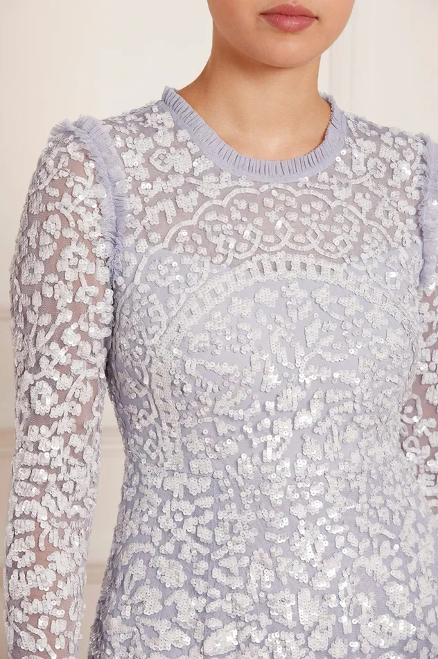 Needle and Thread Amaryllis Mini Dress Blue Women Embellished Dresses