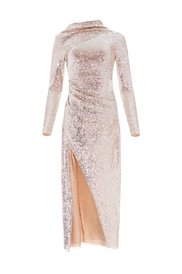 Needle and Thread Claudette Gloss Ankle Gown Gold Women Evening Dresses