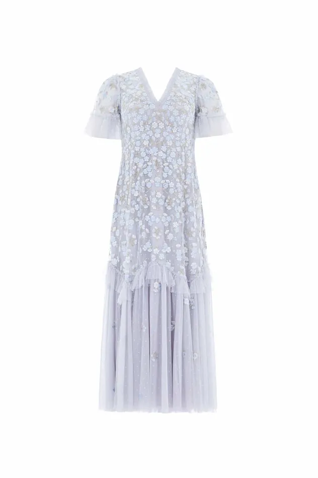 Needle and Thread Evening Primrose Ballerina Dress Blue Women Embroidered Dresses Needle and Thread Evening Primrose Ballerina Dress Blue Women Embroidered Dresses