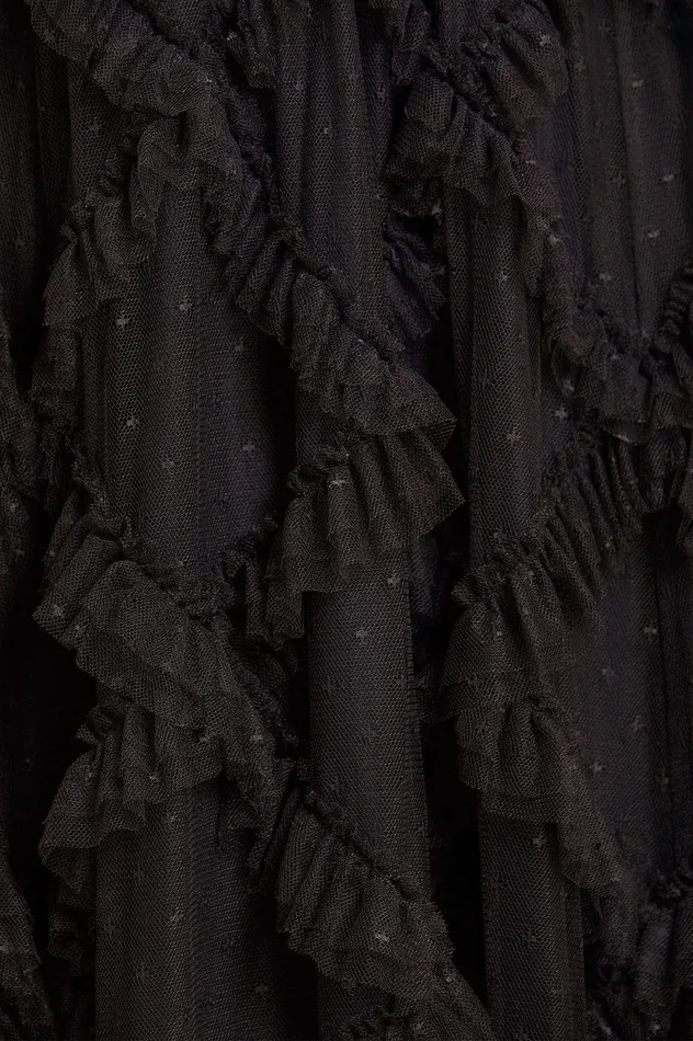 Needle and Thread Genevieve Ruffle Gown Black Women Evening Dresses