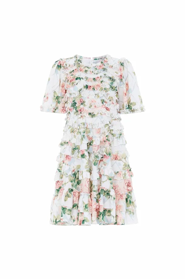 Needle and Thread Harlequin Rose Crepe Mini Dress Multi Women Exclusives Needle and Thread Harlequin Rose Crepe Mini Dress Multi Women Exclusives