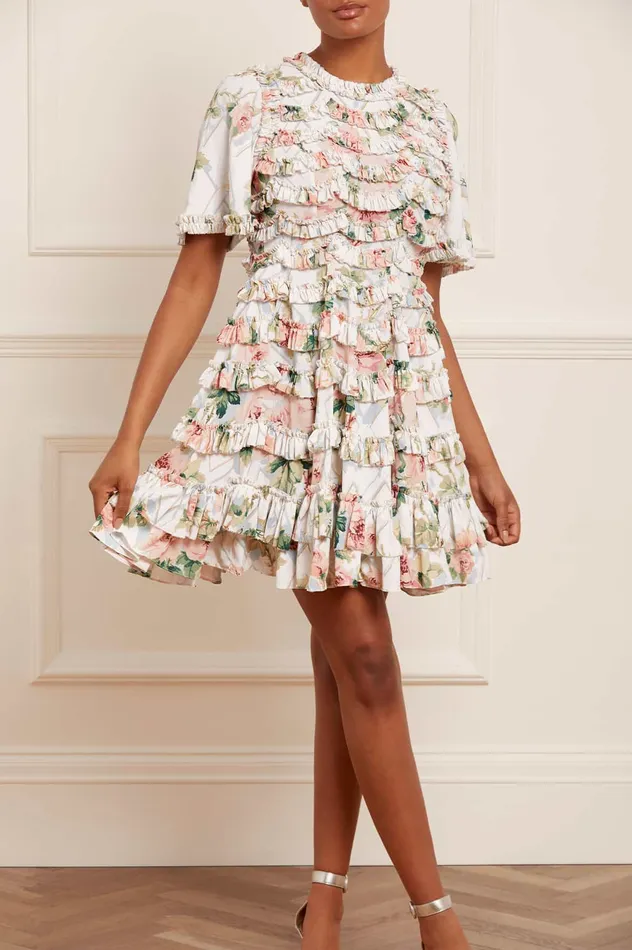 Needle and Thread Harlequin Rose Crepe Mini Dress Multi Women Exclusives Needle and Thread Harlequin Rose Crepe Mini Dress Multi Women Exclusives