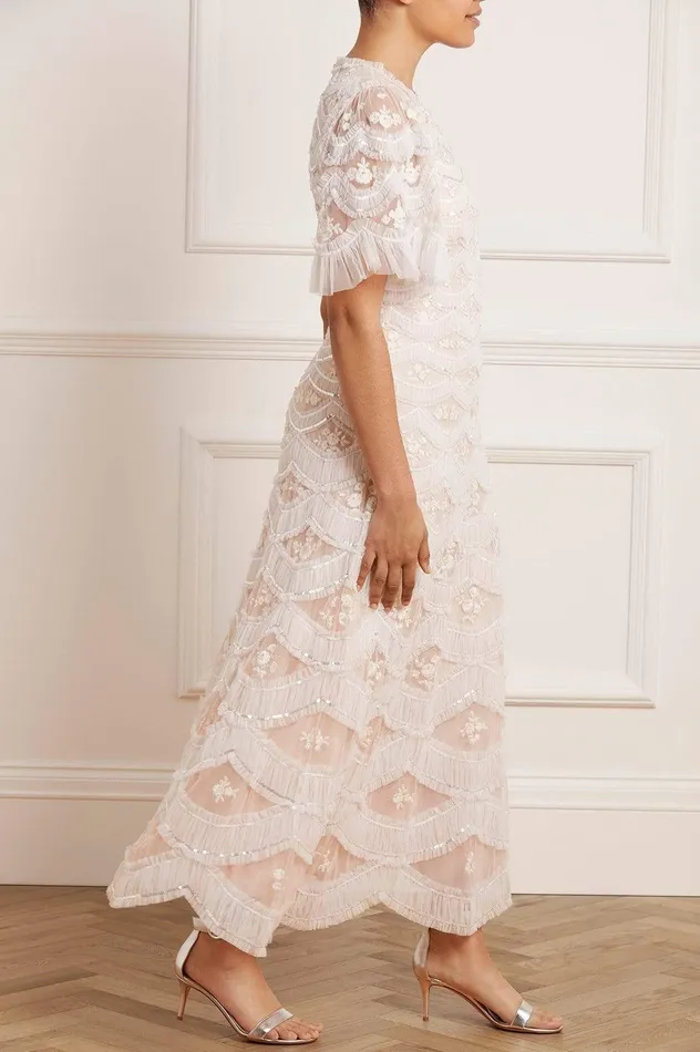 Needle and Thread Lunette Blossom Ankle Gown Pink Women Embellished Dresses