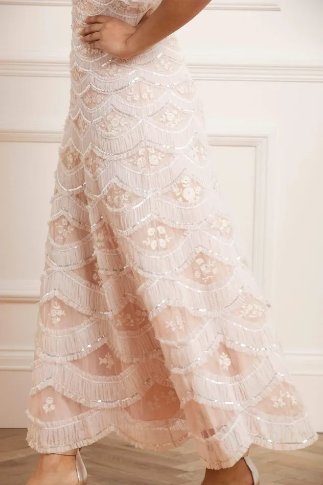 Needle and Thread Lunette Blossom Ankle Gown Pink Women Embellished Dresses