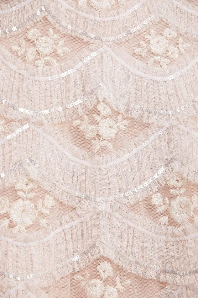 Needle and Thread Lunette Blossom Ankle Gown Pink Women Embellished Dresses