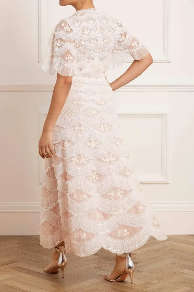 Needle and Thread Lunette Blossom Ankle Gown Pink Women Embellished Dresses