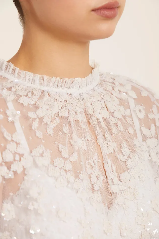 Needle and Thread Margot Midaxi Cape White Women Capes